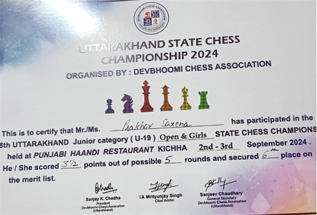 Uttarakhand State Chess...