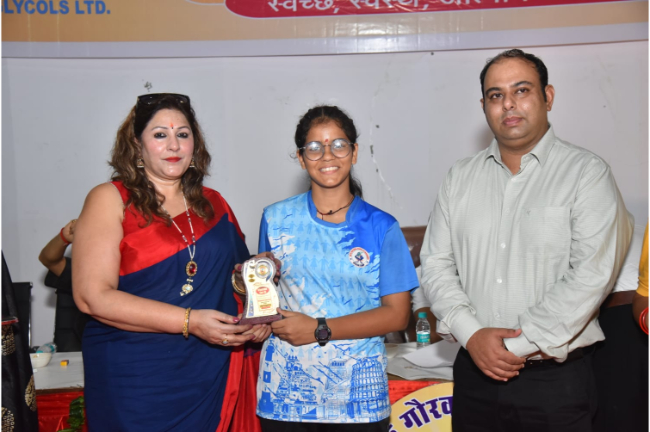 Students were felicitated by...