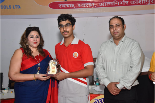 Students were felicitated by...