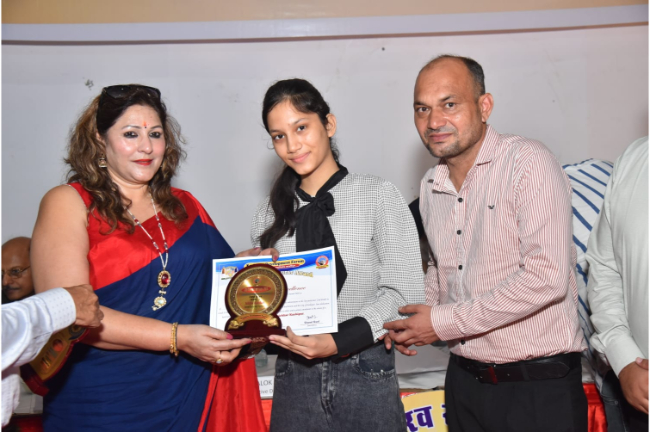 Students were felicitated by...