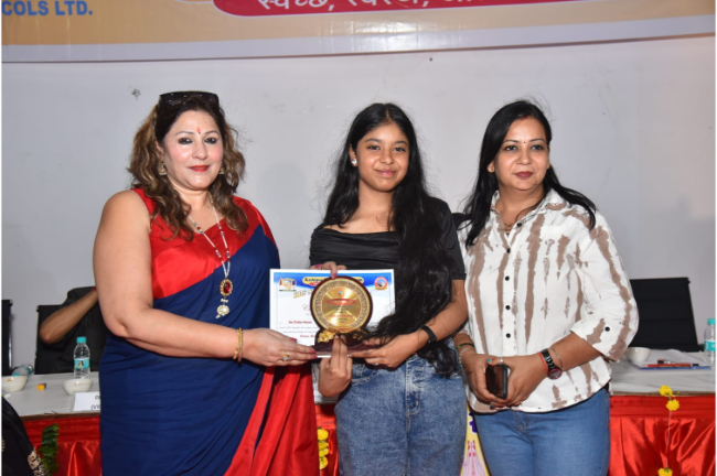 Students were felicitated by...