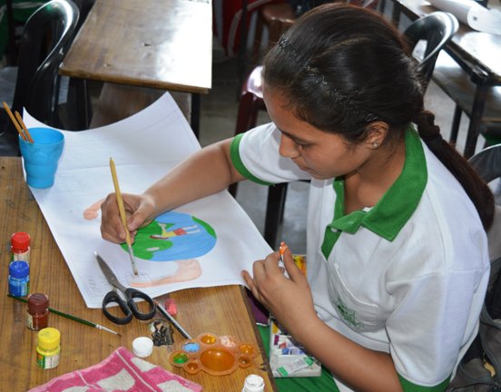 Poster Making On Swachh Bharat...